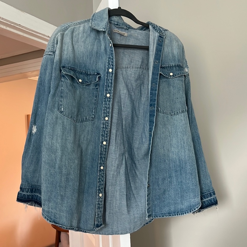 All Saints Denim Shirt Jacket